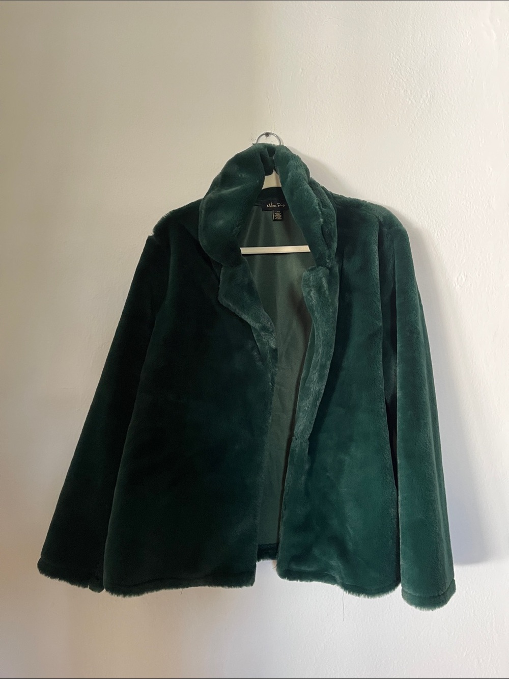 Melissa Paige Forest Green Plush Teddy Coat